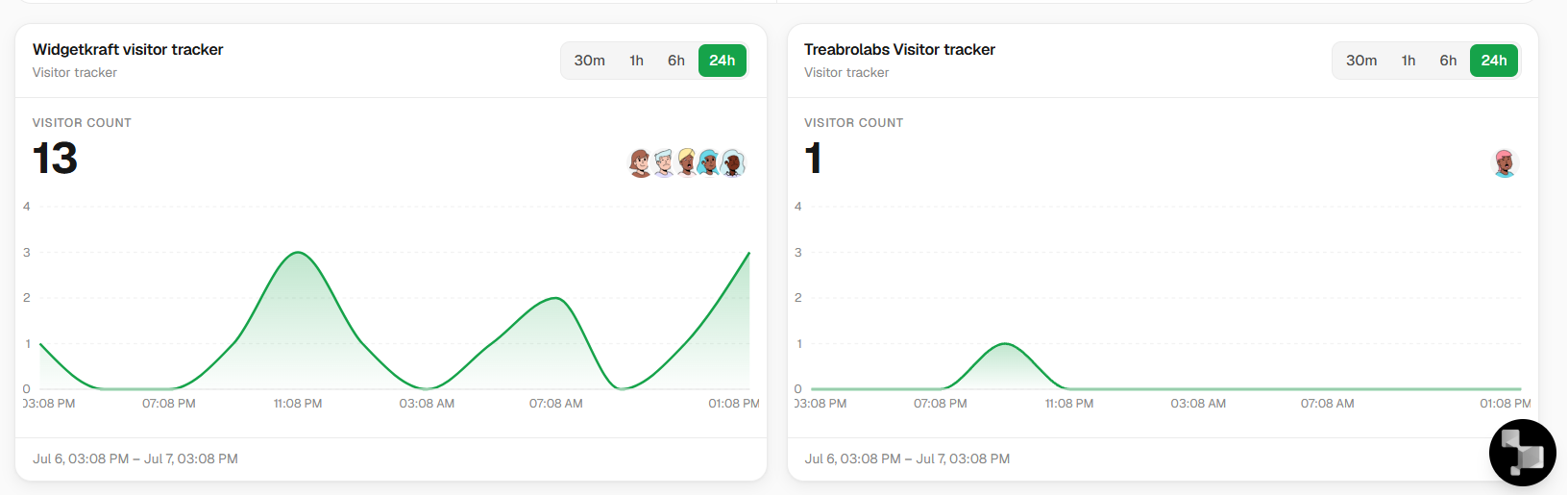 Visitor tracker overview